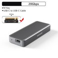 thumbnail image 2 of M6N Nueva Caja de Unidad de Estado SóLido M.2 NVMe Gen2X2 a USB3.2 SSD Thunder Speed 20Gbps Caja de Disco Duro MóVil, 2 of 8