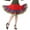 Red 55cm, variant on Women Folklorico Dance Skirts Spanish Swing Skirt Mexican Flamenco Folk Dance Performance Red 87cm 3XL