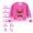 T64-Hot Pink, variant on UAYOTSE Comfortable and Stylish Christmas Print Children Long Sleeved and Long Legged Pajamas Set for Boys and Girls,Sizes 7-8 Years