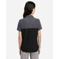 thumbnail image 3 of CORE365 CE112CW Women's Fusion ChromaSoft™ Colorblock Polo-BLACK/ CARBON HEATHER-2XL, 3 of 6