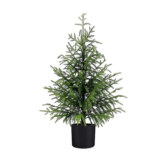 BESTSKY Artificial Norfolk Pine Tree,3FT Faux Christmas Tree outdoor christmas trees for porch(35Inch)