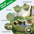 thumbnail image 6 of Solar Fountain Ceramic Bird Bath for Outdoors Hummingbird Solar Bubbler Fountain with Ground Ceramic Bird Baths Bowl for Outside, Large Table Top Garden Décor for Patio, Yard & Home, 6 of 8