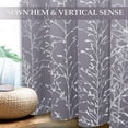 thumbnail image 2 of NICETOWN Ombre Blackout Curtains for Bedroom Room Darkening Grommet Energy Efficiency Drapes Summer Window Treatment, White and Gray, 52 x 84 inch, 2 Panels, 2 of 8