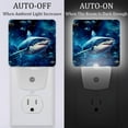 thumbnail image 2 of Star Shark LED Square Night Lights - Stylish and Functional Nightlight for Better Sleep - Energy Saving Plug-in Wall Light with Auto Sensor, 2 of 6