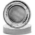 thumbnail image 1 of 48-Pack Metallic Silver Foil 9-Inch Disposable Paper Party Plates, 1 of 8