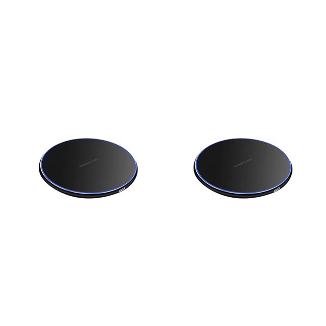 Tholdsy inalámbrico de 10W para 12 Xs Max X XR 8 Plus Almohadilla de carga rápida de 10W para Ulefone Doogee Note 9 Note 8 S10 Plus negro 2Conjunto