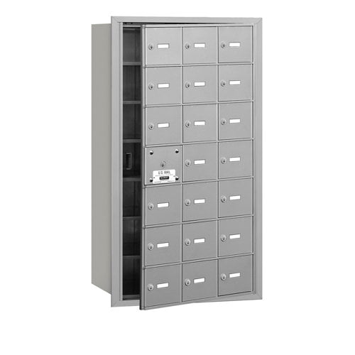 4B  Horizontal Mailbox - 21 A Doors (20 usable) - Aluminum - Front Loading - USPS Access