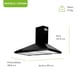 thumbnail image 2 of Campana para cocina de pared piramidal 90 cm Acero Inoxidable, 3 Velocidades, Doble Filtro de malla lavable y Filtro de carbón activado, Luz LED, Extrae y Purifica Negro AVERA CEP90N, 2 of 10