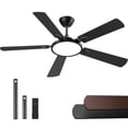 thumbnail image 1 of Ventilador de Techo OJX 52" con Luz, Control Remoto y APP, Regulable, 1 of 7