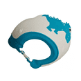 thumbnail image 2 of Gorro De Ducha Para Bebé Ajustable Proteger Gorro De Champú Azul/Blanco, 2 of 5