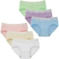 thumbnail image 1 of INNERSY Womens Lace Underwear Cotton Hipster Panties Soft Lace Underwear Pack of 6 (S, Vivid Brights), 1 of 7