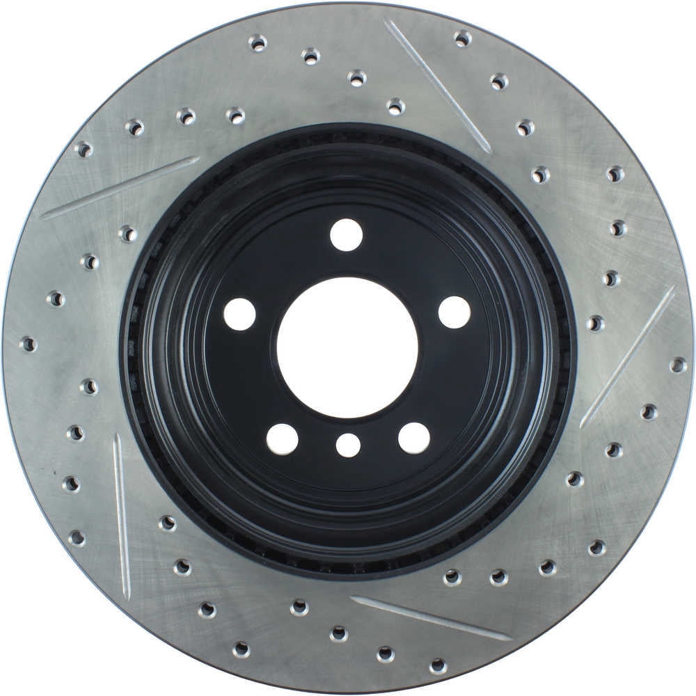 StopTech 12-16 BMW 335i Slotted & Drilled Rear Right Rotor Fits select: 2016 BMW 328, 2019 BMW 330I