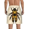 thumbnail image 3 of Kdxio Honey Bee Pattern Mens Casual Shorts - Drawstring Summer Beach Sports Shorts for Men, 3 of 5