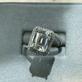 thumbnail image 5 of Exquisite 4 Carat Moissanite Rings for Women Emerald Cut D Color VVS1 S925 Sterling Silver Lab Created Diamond Wedding Bands Ideal Choice for Couple Parties Date Travel, 5 of 7