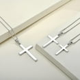 thumbnail image 4 of VESITIM Cross Necklace for Women Sterling Silver Plain Cross Pendant Necklace 0.79" Simple Jewelry Gifts for Men, 4 of 8