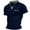 Navy, variant on WREESH Men's Casual V-Neck Top Solid Color Short Sleeve Shirt with a Button Front Modern Top for Casual Wear Black