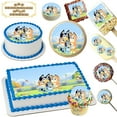 thumbnail image 4 of Bluey 8" Round Edible Cake Topper ~ Can be used on 8", 9" & 10" Round Cake, 4 of 4