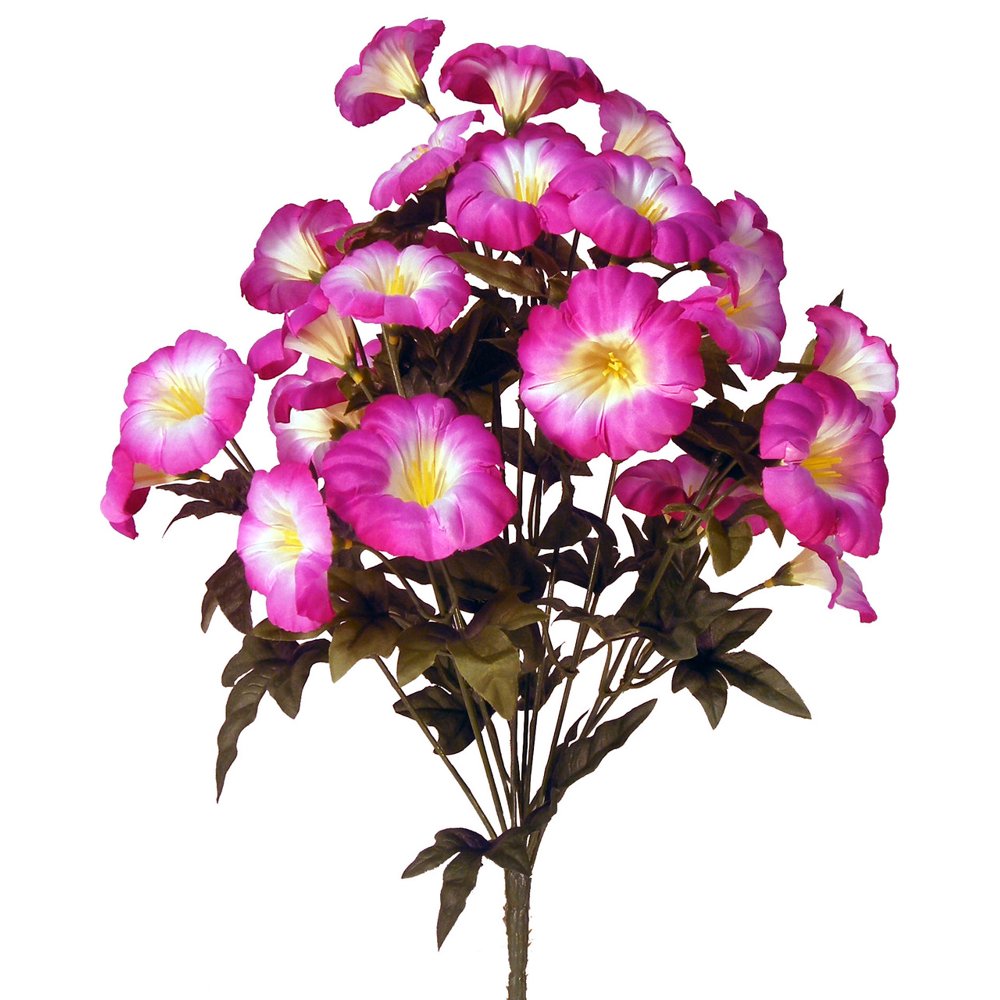 1 Pc, 19 Inch Artificial Petunia Bush Features 12 Stems Great For