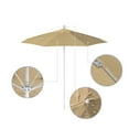 thumbnail image 2 of California Umbrella  7.5 ft. Fiberglass Pulley Open Market Umbrella - Matted White and Sunbrella-Antique Beige, 2 of 5