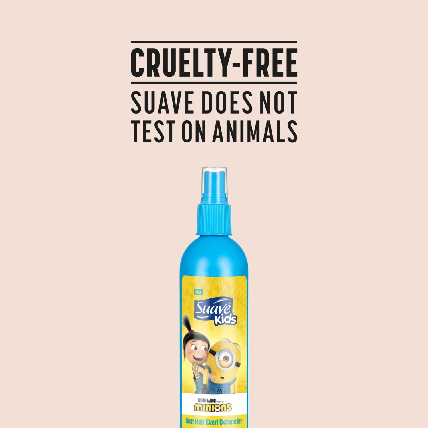 Suave Kids Leave In Conditioner Detangler Spray, Minions, 10 oz