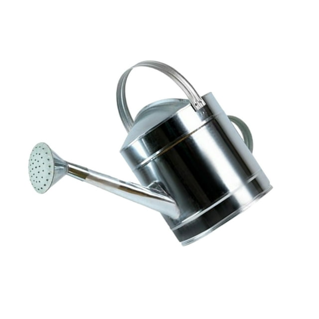 Toystoory Stainless Steel Large-Mouthed Metal And Iron Watering Watering Cans Garden Hassle-Free Indoor Nozzle Rust-Free Jardín y Patio acero galvanizado 5L