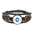 thumbnail image 1 of Pulsera marina tejida en cuero, 1 of 4