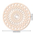 thumbnail image 2 of 1pc Laser Cut Wooden Wall Sculpture Torus Wall Art Home Decor Symbol Hanging Artwork Flower Flower Pattern 310x6mm, 2 of 5