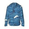 thumbnail image 2 of Goofa Sharks on White Blue Striped Printed Women's UPF 50+ Sun Protection Hoodie Jacket Lightweight Long Sleeve Sun Shirt for Women with Pocket Hiking Outdoor-Medium, 2 of 9