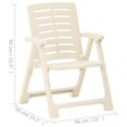 thumbnail image 4 of vidaXL Garden Chairs 4 pcs Plastic White, 4 of 5