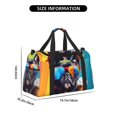thumbnail image 3 of Bingfone Rainbow Bulldog Sunglasses Print Travel Duffel Tote Bag,Waterproof Shoulder Weekender Bag For Women and Men Swim Sports Travel Gym Bag，Foldable and expandable bag Lightweight, 3 of 7