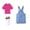Hot Pink, variant on Baby Overalls Slim Fit Jean Overallswith Orange Top Sleeveless Jumpsuit Shortalls Tween Girl Outfits 10-13 Years
