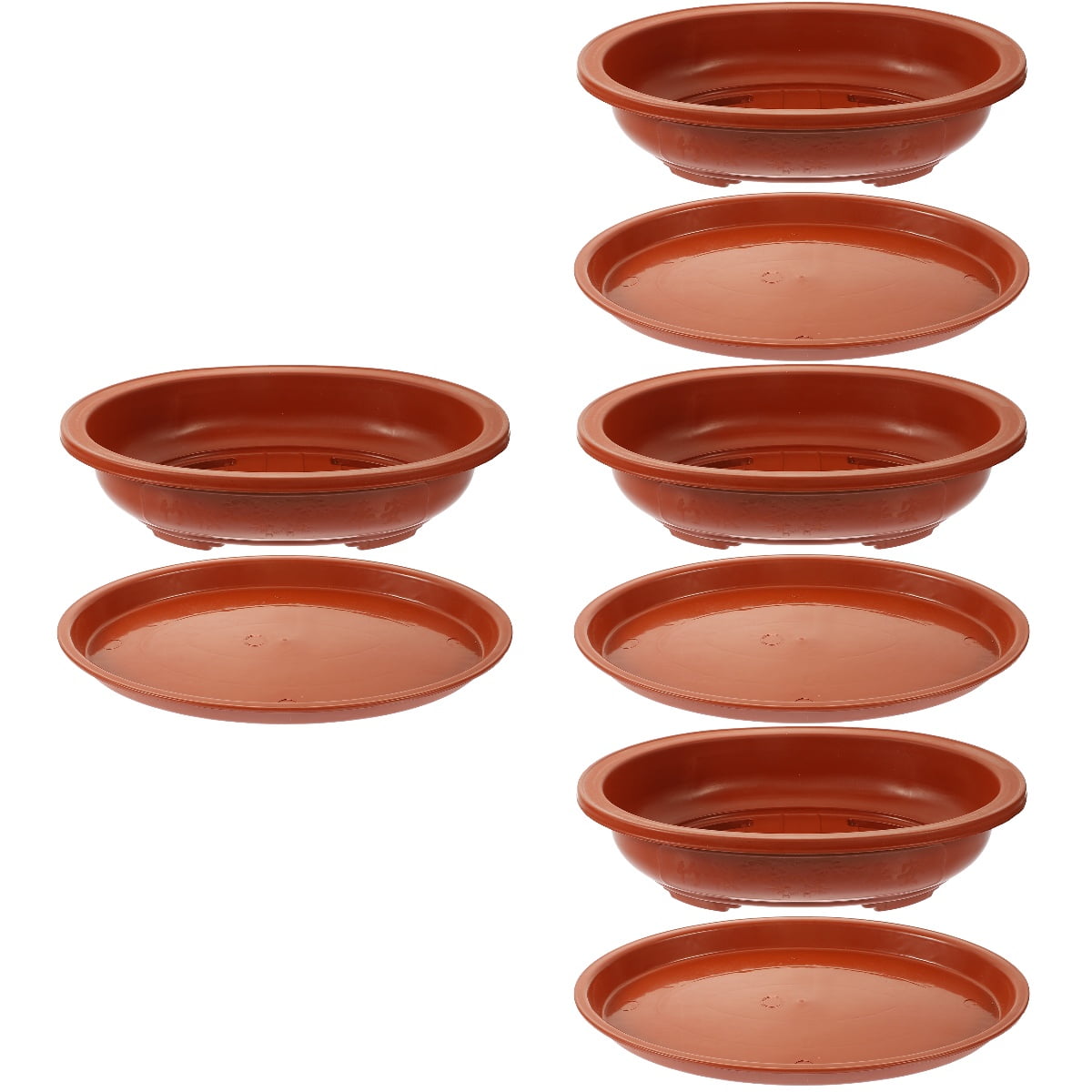 Raindrops 4-Pack Large Capacity Plastic Garden Bonsai Pots for Indoor Outdoor Gardening and Household Use