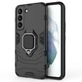 thumbnail image 2 of Compatible With Samsung Galaxy S22 Phone Case Military Grade Drop Protection Hard PC Soft TPU Rugged Design Holder[Hidden Kickstand] Anti-Scratch Anti-Fingerprint Phone Case,Black, 2 of 11