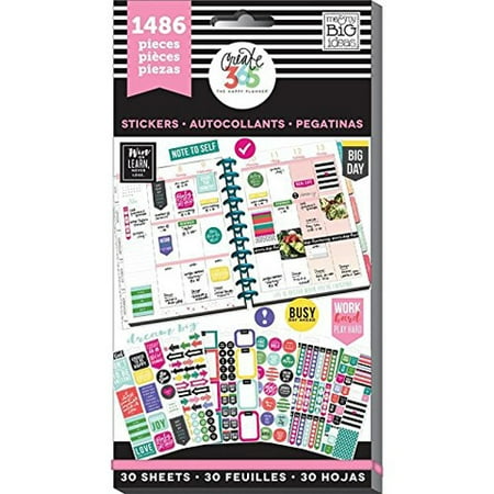 Pack Laser Stickers Flag Design - The Happy Planner Everyday Plans Stickers: 1486 Pack