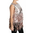 thumbnail image 5 of Dolce  Gabbana Golden Pink Sequined Fringe Tank Top, 5 of 6