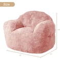 thumbnail image 3 of Qinaqin 39-Inch Bean Bag Chair-Pink-Foam Filled- cm de Anchoith Armrests-For Living Sala, 3 of 6