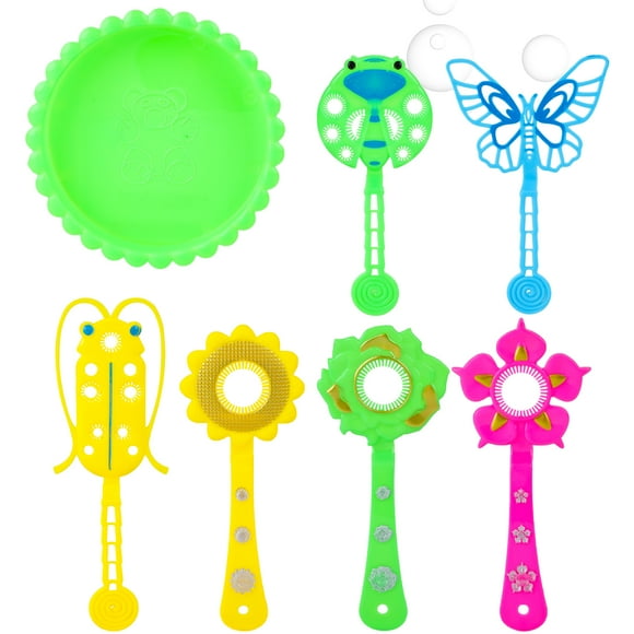 7PCS Kids Bubble Wand Toy Set Creative Funny Bubble Maker Bubble Wand Assortment