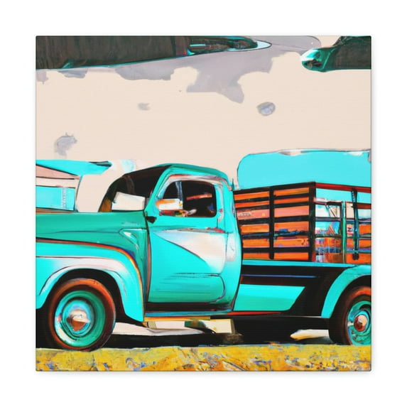 Pickup Truck Pop Art - Canvas