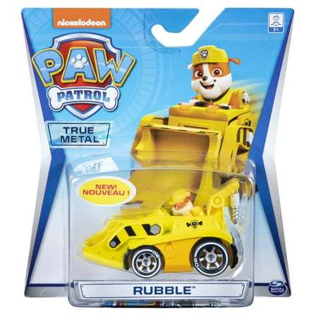 PAW Patrol, True Metal Rubble Collectible Die-Cast Vehicle, Classic Series 1:55 Scale