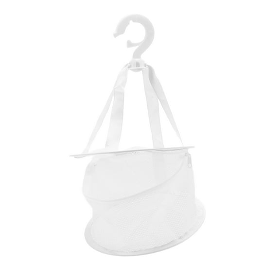 1 Pc Folding Clothes Drying Basket for Laundry Room Balcony 5.12"x7.87" 5.2L White