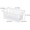 thumbnail image 7 of NOGIS 1 Pack Wire Storage Baskets, Large Farmhouse Metal Freezer Basket Storage Organizer Bins with Handles for Kitchen Cabinets, Pantry, Closets, Bedrooms, Bathrooms (White Large), 7 of 7