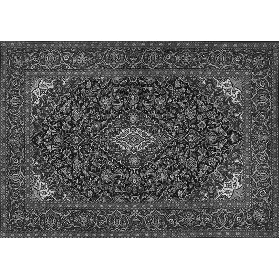 Ahgly Company Indoor Rectangle Persian Gray Traditional Area Rugs, 6' x 9'