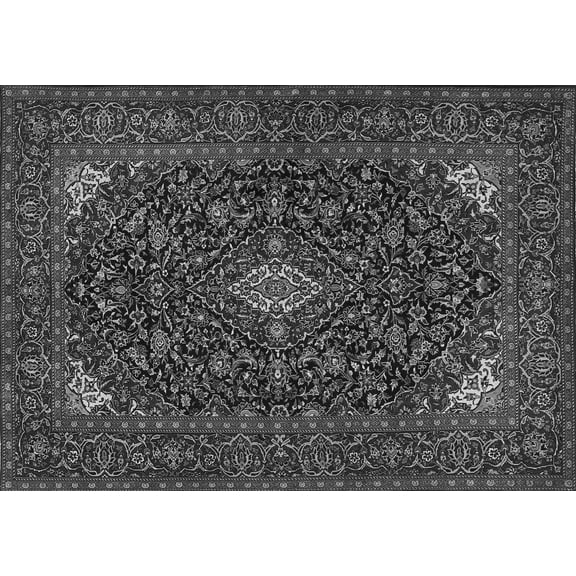 Ahgly Company Indoor Rectangle Persian Gray Traditional Area Rugs, 5' x 7'