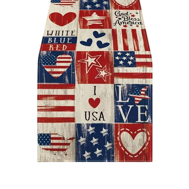 TACILIP Holiday Table Decoration with Traditional Color Design Independence Day, Gifts for Women