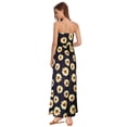 thumbnail image 3 of HA-EMORE Women's Summer Off-Shoulder Long Dress Strapless Sleeveless Wrapped Waist Pleated Long Printed Vacation Colorfully, 3 of 7