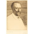 thumbnail image 2 of Alphonse Legros 17x24 Black Ornate Framed Double Matted Museum Art Print Titled: Auguste Poulet-Malassis, 2Nd Flat, 2 of 5