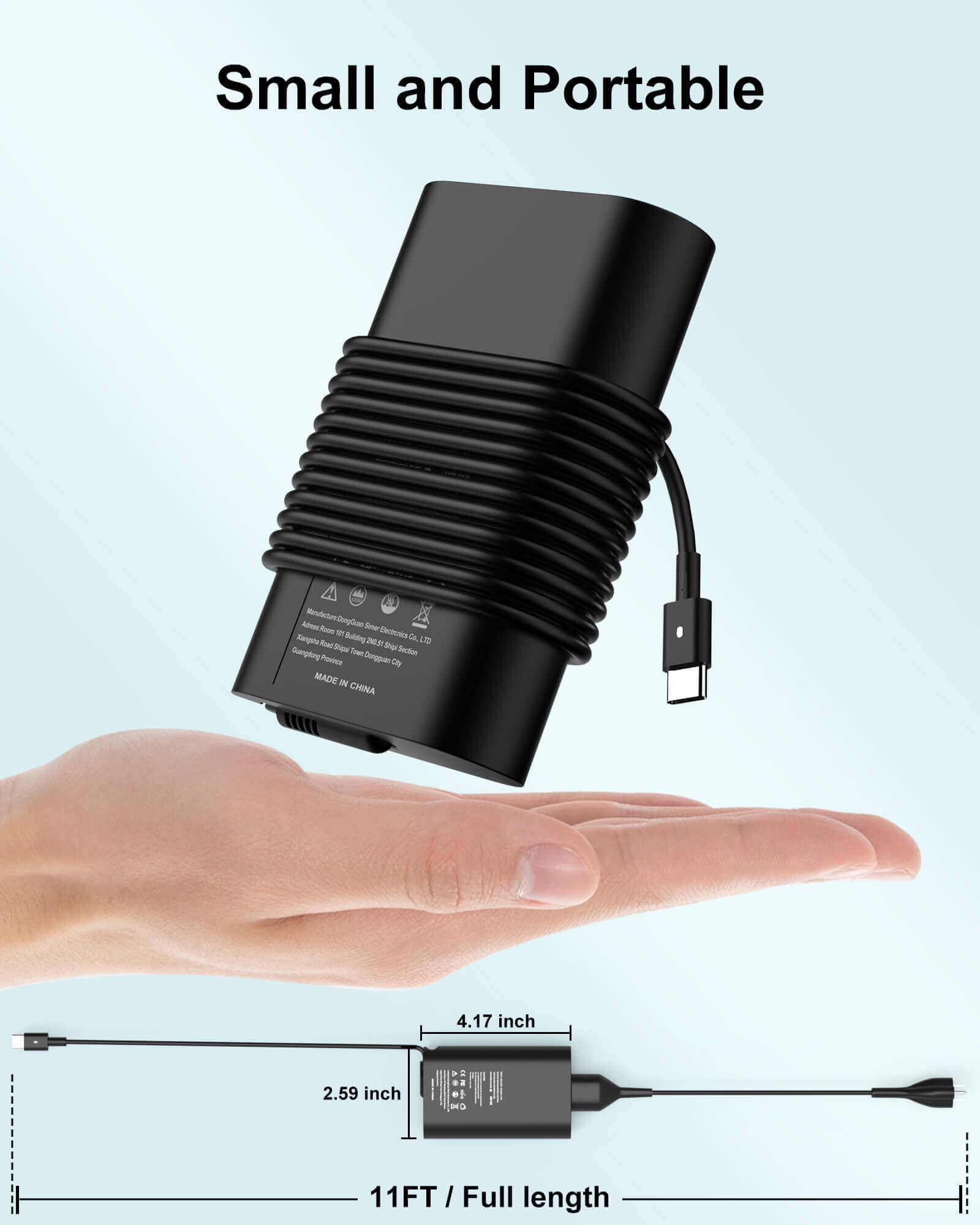 65W 60W USB-C Charger for Dell Laptop: Dell Latitude 5540 5530 5430 7430 7440 5440 5420 3540 3440 5520 7420, for Dell Inspiron 14 7420 7425 16 7620 2-in-1 XPS 13 Chromebook 3110 Type C AC Power Cord