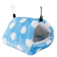 thumbnail image 1 of Nido colgante para dormir de hámster, cama de algodón para animales pequeños, casa cálida para invierno, azul L, 1 of 5