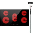thumbnail image 5 of KFFKFF 5 Burner Electric Ceramic Cooktop, Built-in Countertop Burners, 36" Electric Range, 8600W, with Touch Control, Timer, Safety Lock, 9 Power Levels, 220-240V, Direct Wiring Required, 5 of 9