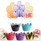 thumbnail image 2 of 100 piezas de envolturas de cupcake de Halloween ahuecan casa embrujada castillo fantasma calabaza repostería muffin bandejas decoración fiesta, oro reflectante Feliz Sencillez, 2 of 5